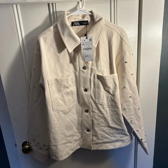 Zara Jewel Studded Button Down - Picture 5 of 9